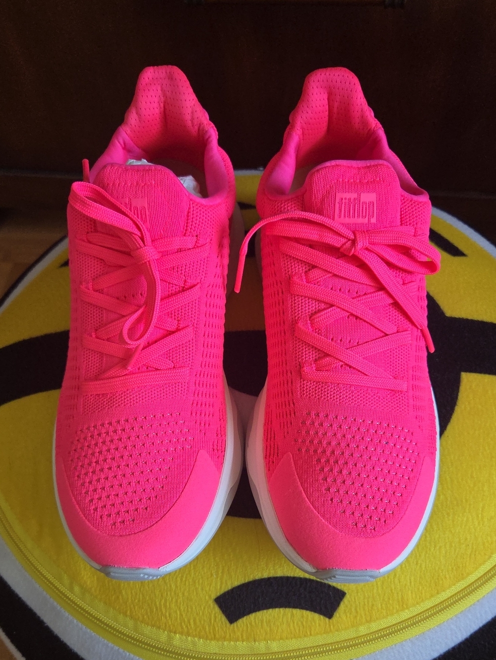 Fitflop Pop Pink Knit Sports Sneakers NWOT